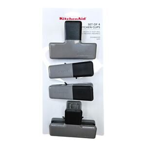 NEW KitchenAid Kitchen Bag Clips in Gray/Black (Set of 4)
